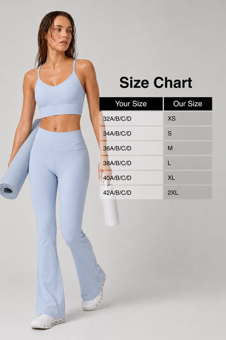 Echo™ V-Neck Ribbed Padded Yoga Bra | Women's Light Support Sports Bra