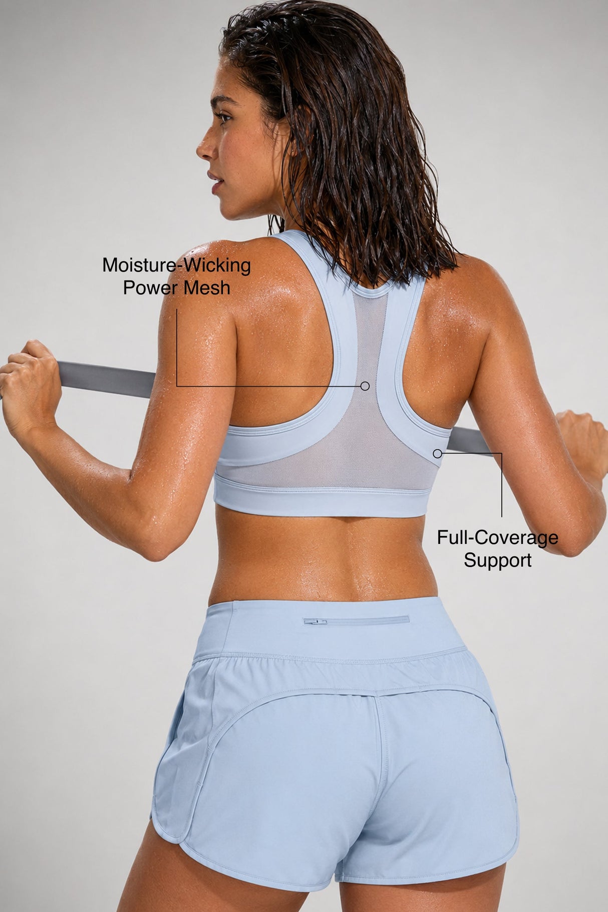 Enfold™ Front-Zip Breathable Racerback Sports Bra | High-Impact Support for Running, HIIT & Training