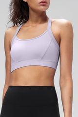 Shift™ Ribbed Sewn-in Pads Racerback Running Bra | Women's High Support Sports Bra