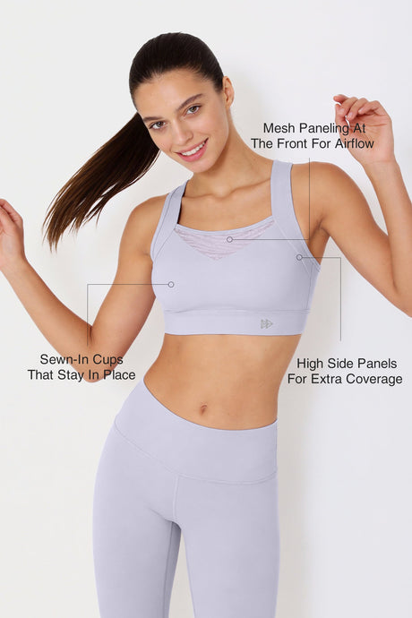 Power™ Racerback Breathable Full-Coverage Sports Bra | High-Impact Support for Running, Gym & Training