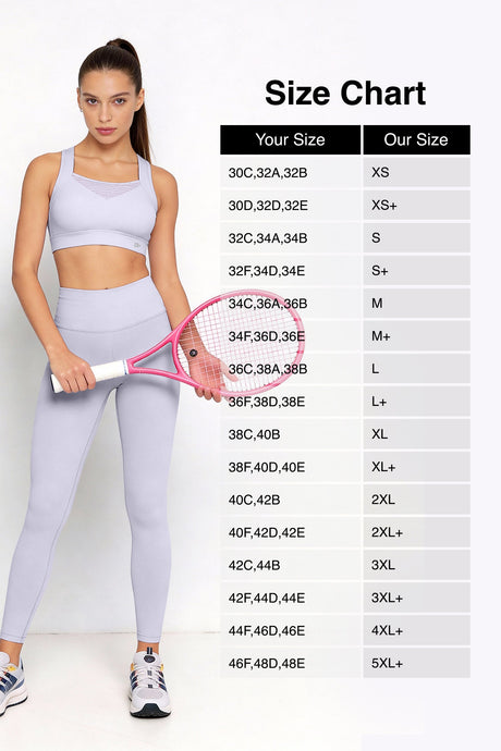 Power™ Racerback Breathable Full-Coverage Sports Bra | High-Impact Support for Running, Gym & Training