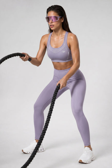 Sculpt™ Racerback Full-Coverage Breathable Sports Bra | High Support with Bounce Control & Mesh for Running, HIIT & Training