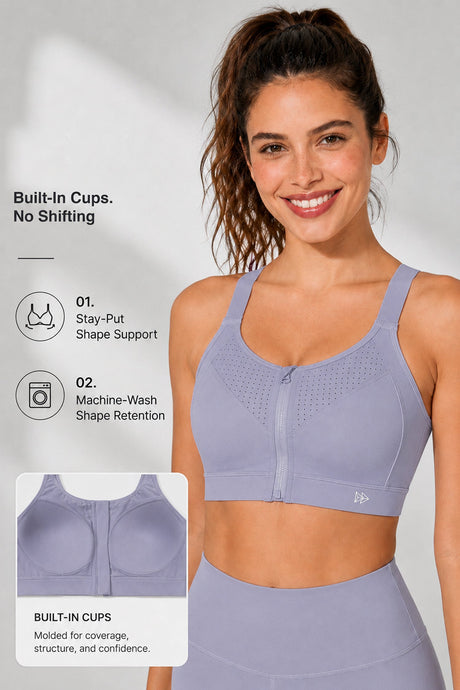 Power™  Soft Adjustable High-Support Mesh Running Bra | Women's High Support Sports Bra