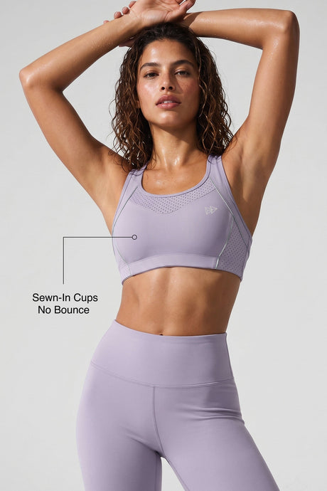 Sculpt™ Racerback Full-Coverage Breathable Sports Bra | High Support with Bounce Control & Mesh for Running, HIIT & Training