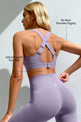 Power™ Adjustable Cross-Back Sports Bra | High-Impact Bounce Control Without Flattening for Running, HIIT & Training