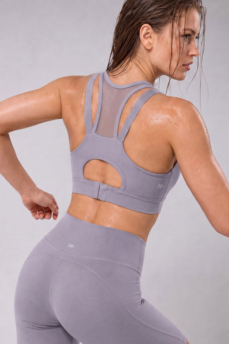 Power™ Zip Front Breathable Full-Coverage Running Bra | Women's High Support Sports Bra