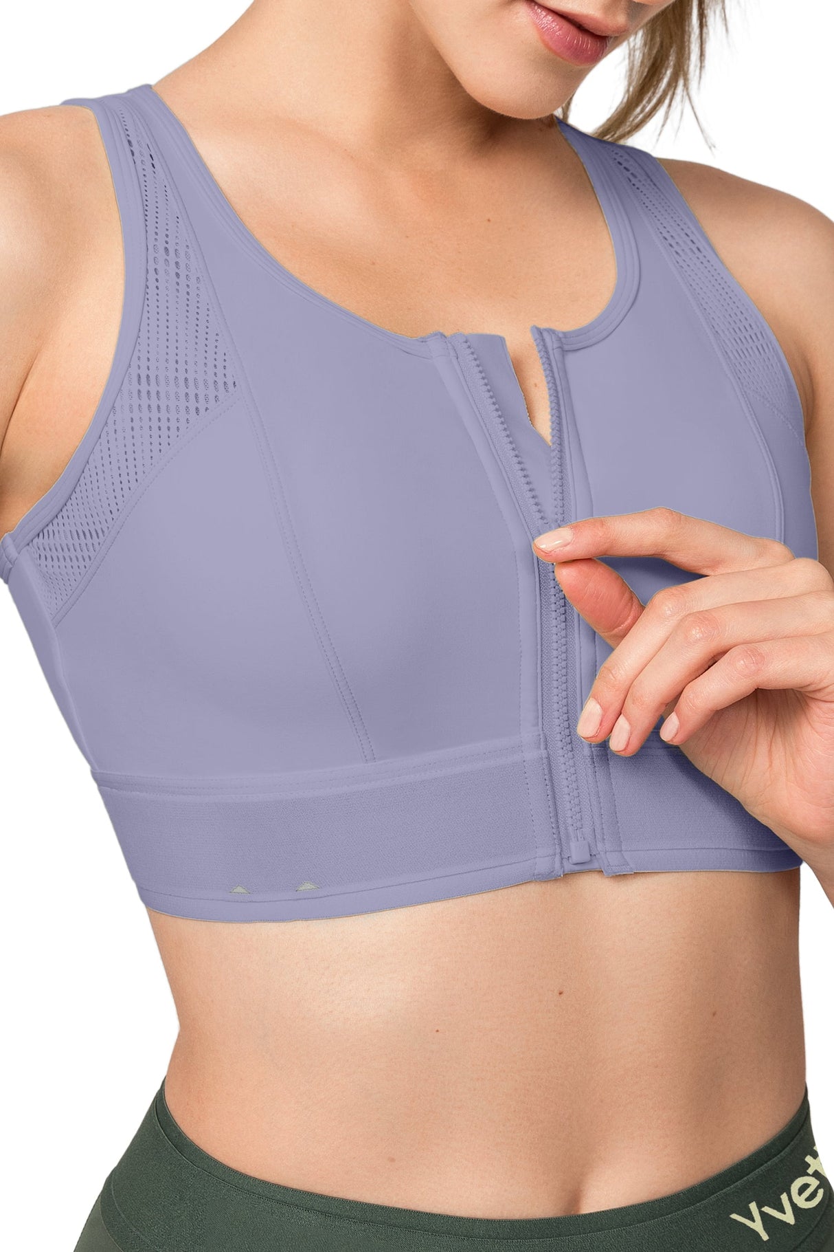 Echo™ Breathable Zip-Front Sustainable High-Support Bra | High-Impact Support Best For Running, HIIT & Training