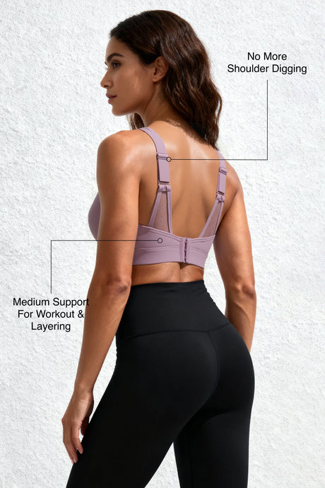 Shift™ Adjustable-Strap Sustainable Sports Bra | Medium Support with Breathable Mesh for Running, HIIT, Yoga & Training