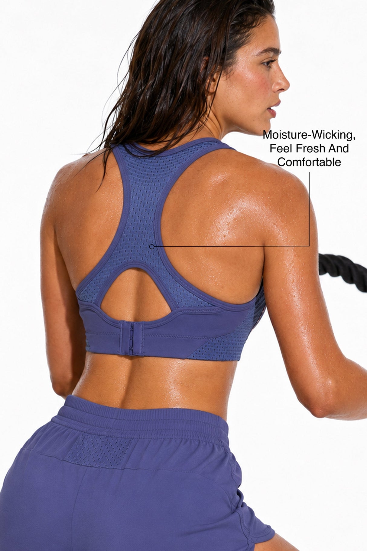 Sculpt™ Racerback Full-Coverage Breathable Sports Bra | High Support with Bounce Control & Mesh for Running, HIIT & Training