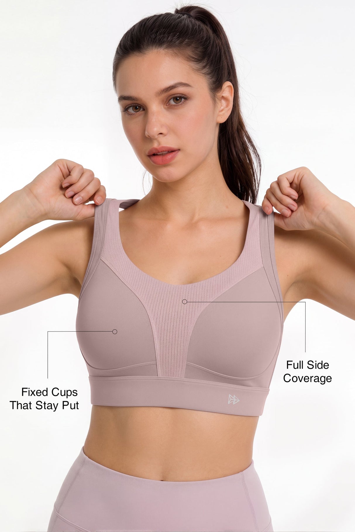 Power™ Breathable Racerback Fixed Cups High Impact Bra | Women's High Support Sports Bra