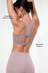 Power™ Breathable Racerback Fixed Cups High Impact Bra | Women's High Support Sports Bra