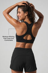 Sculpt™ Racerback Full-Coverage Breathable Sports Bra | High Support with Bounce Control & Mesh for Running, HIIT & Training