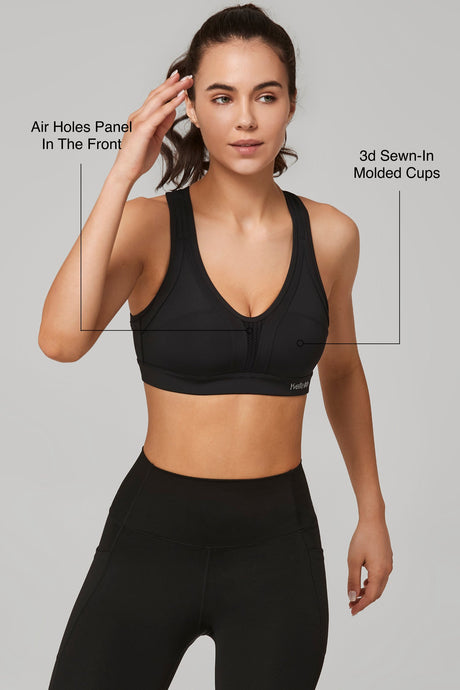 Power™ Cross Back Padded Running Bra | Women's High Support Sports Bra