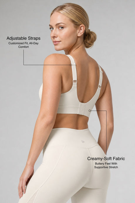Shift™ Ultra-Soft Adjustable-Strap Sports Bra | Medium Support for Gym, Yoga & Training
