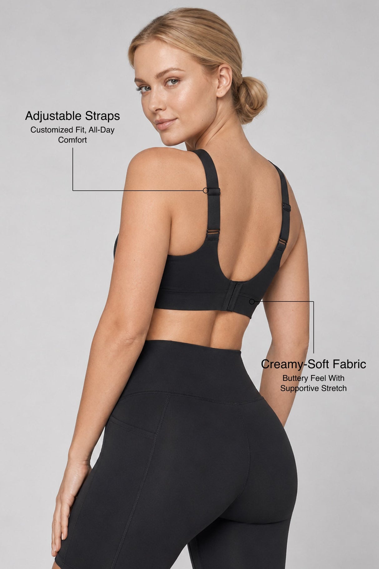 Shift™ Ultra-Soft Adjustable-Strap Sports Bra | Medium Support for Gym, Yoga & Training