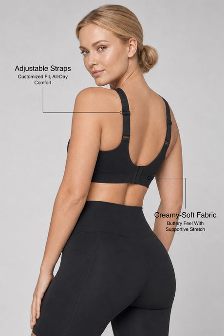 Shift™ Ultra-Soft Adjustable-Strap Sports Bra | Medium Support for Gym, Yoga & Training