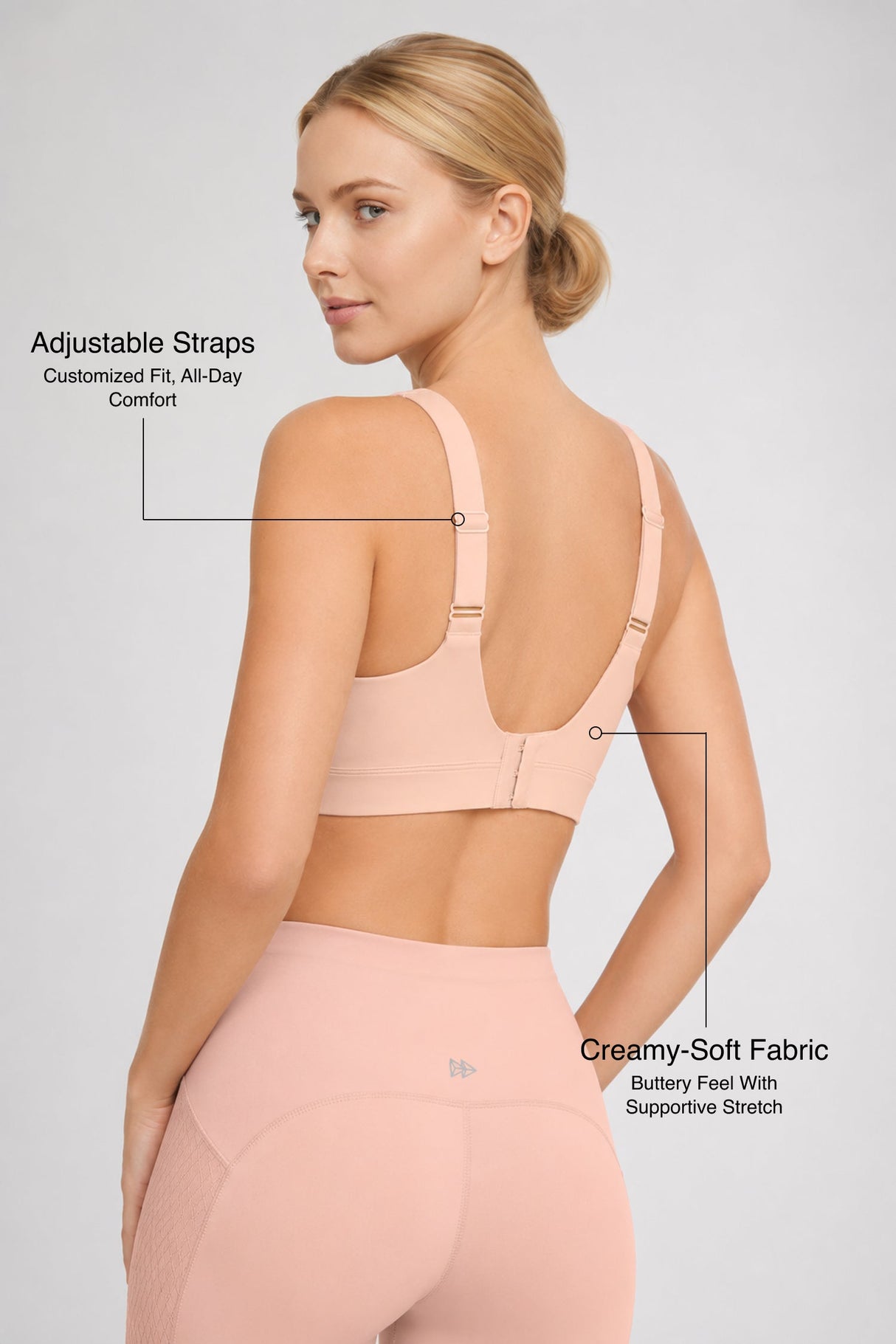 Shift™ Ultra-Soft Adjustable-Strap Sports Bra | Medium Support for Gym, Yoga & Training