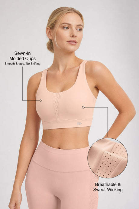 Shift™ Ultra-Soft Adjustable-Strap Sports Bra | Medium Support for Gym, Yoga & Training