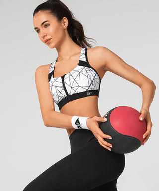 Enfold Zip Front Padded Running Bra