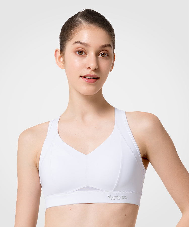 Sculpt Racerback V Neck Padded Running Bra