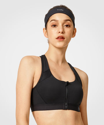 Yvette High Support Sports Bras - Zip Front Sports Algeria