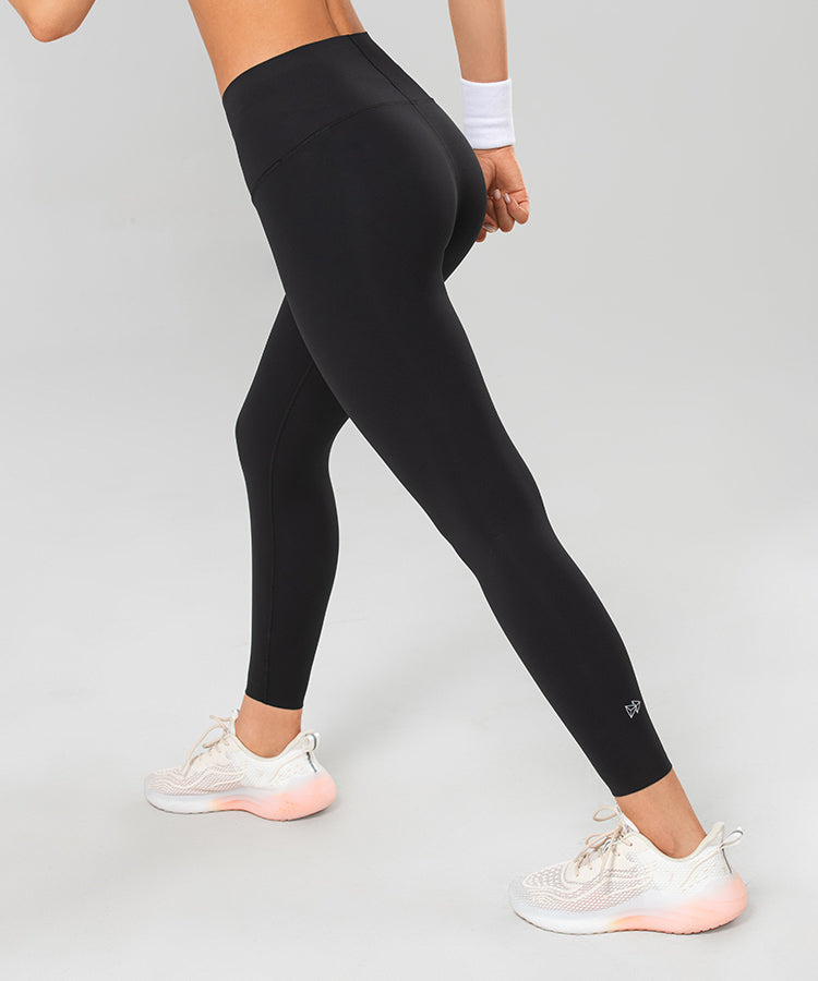 Second Skin Black Essential High Waisted Leggings in SKN Signature