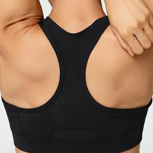 Womens zip front racerback high impact sports bra | Yvettesports