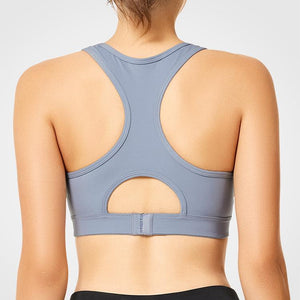 Womens mesh racerback high impact sports bra | Yvettesports