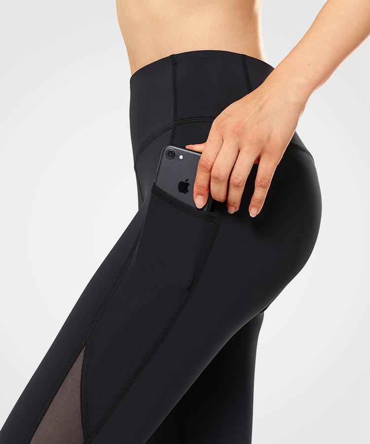 Sculpt Side Pocket Mesh Running Leggings