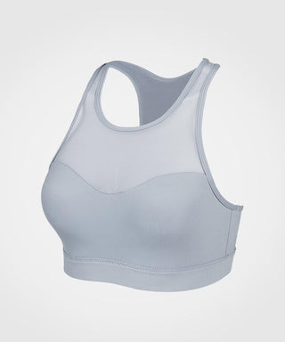 Womens mesh racerback high impact sports bra | Yvettesports